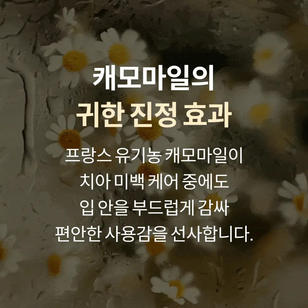 [비건 치아미백] 언파 차차 캐모마일 미백치약 90g 상세페이지 21